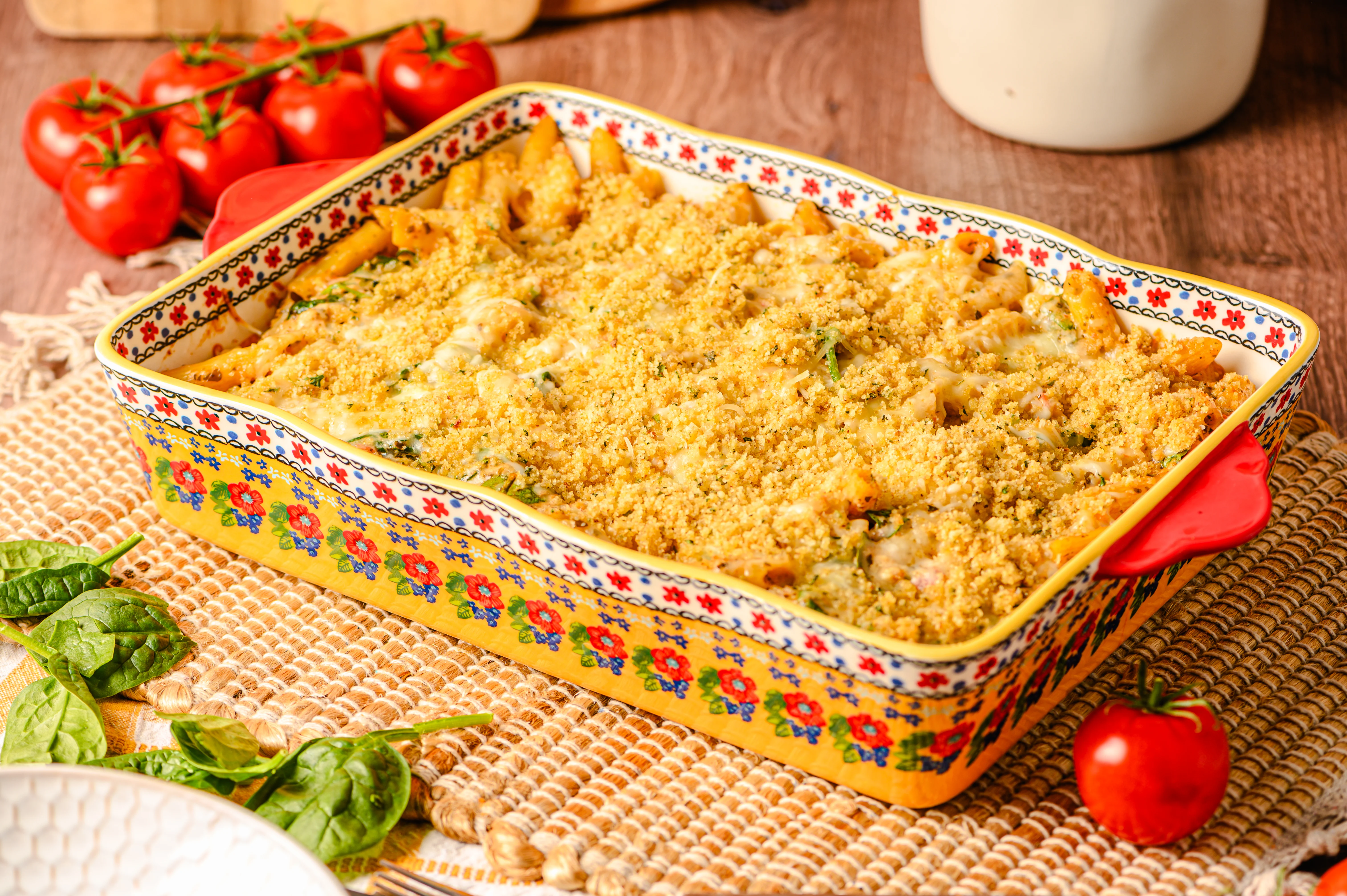 Pesto Chicken Alfredo Bake | Lazy Cooking