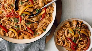 Chicken Fajita Spaghetti