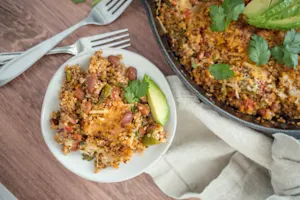Stuffed Pepper Quinoa Bake