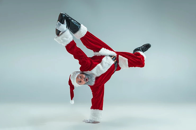  What did Santa bring the naughty soccer player? image