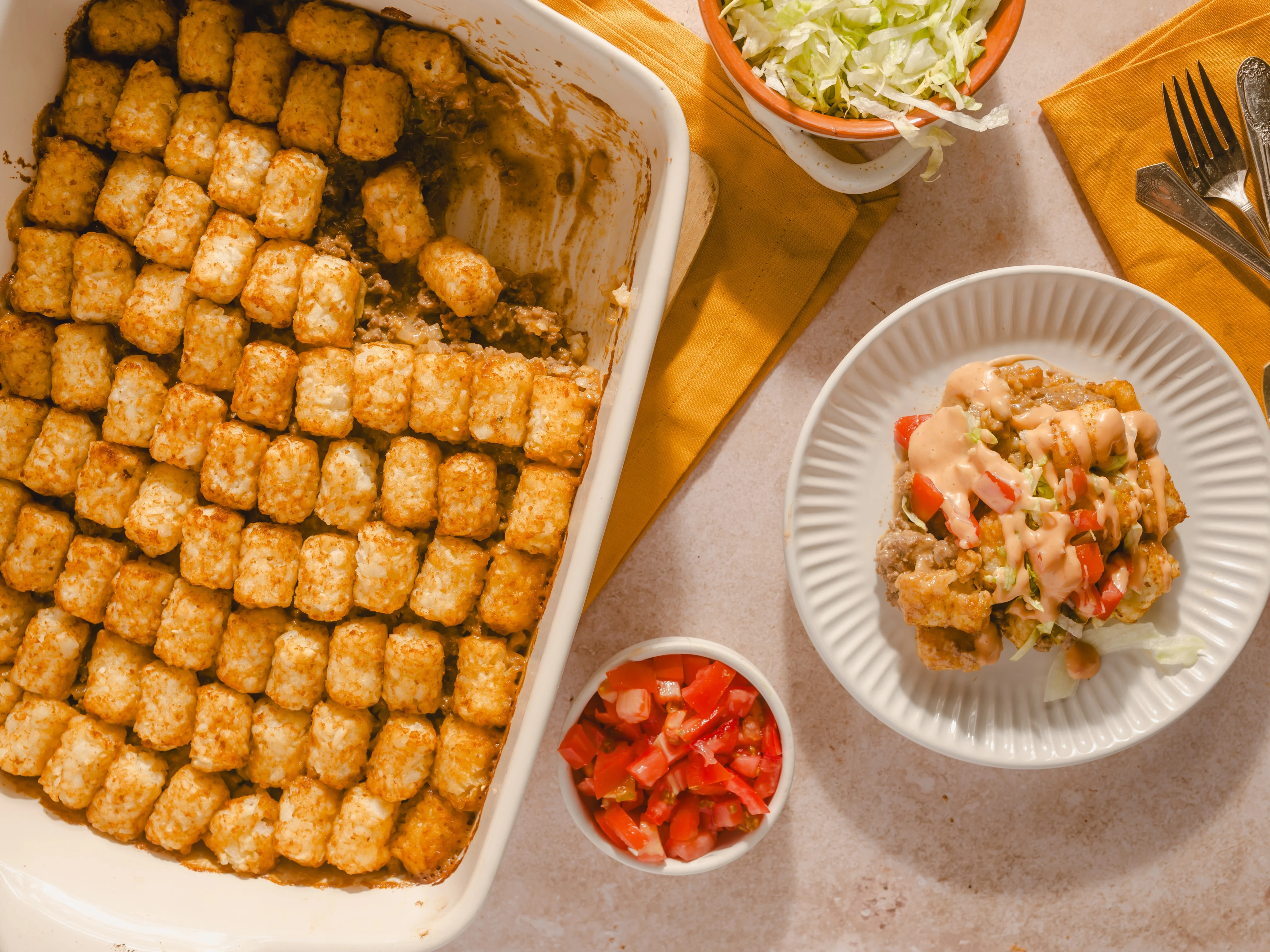 Big Sister's Tater Tot Bake | Easier Eats
