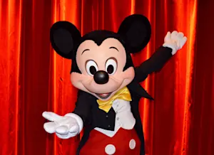 What kind of car does Mickey Mouse's wife drive? image