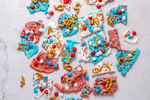 Red, White and Blue Bark 5