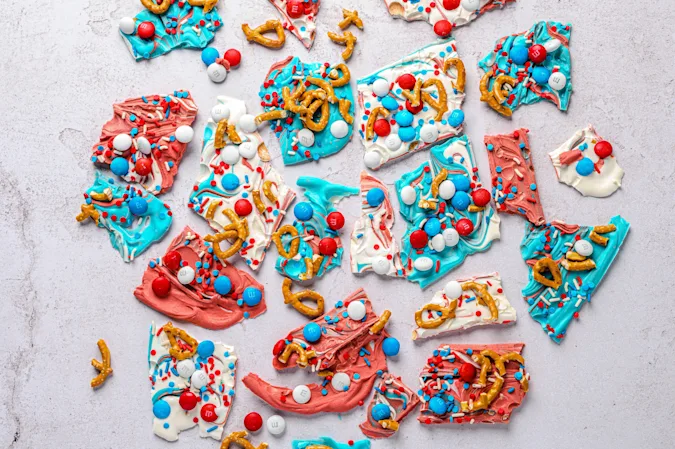 Red, White and Blue Bark 5