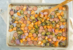 Sheet Pan Maple Sausage and Veggies-9