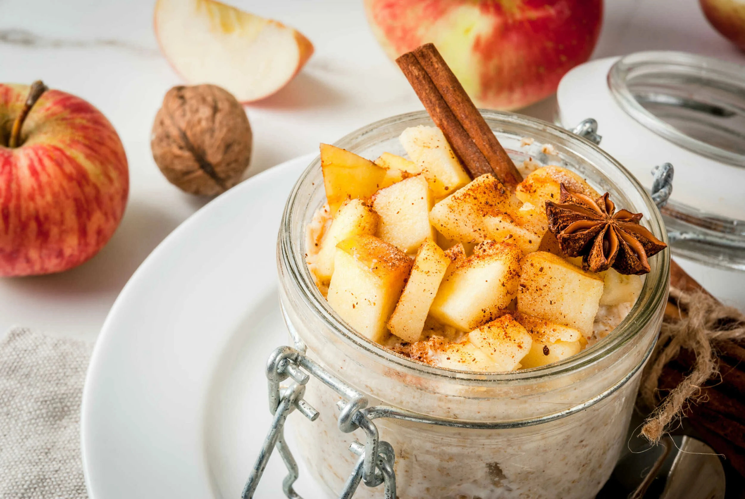 Apple Cinnamon Overnight Oats | Cooking Professionally