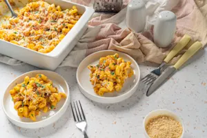 Chicken Bacon Pumpkin Pasta Bake-3