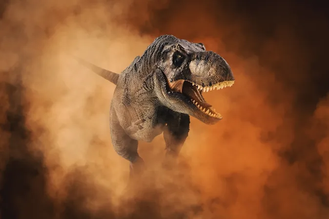 What dinosaur loves to play golf? image