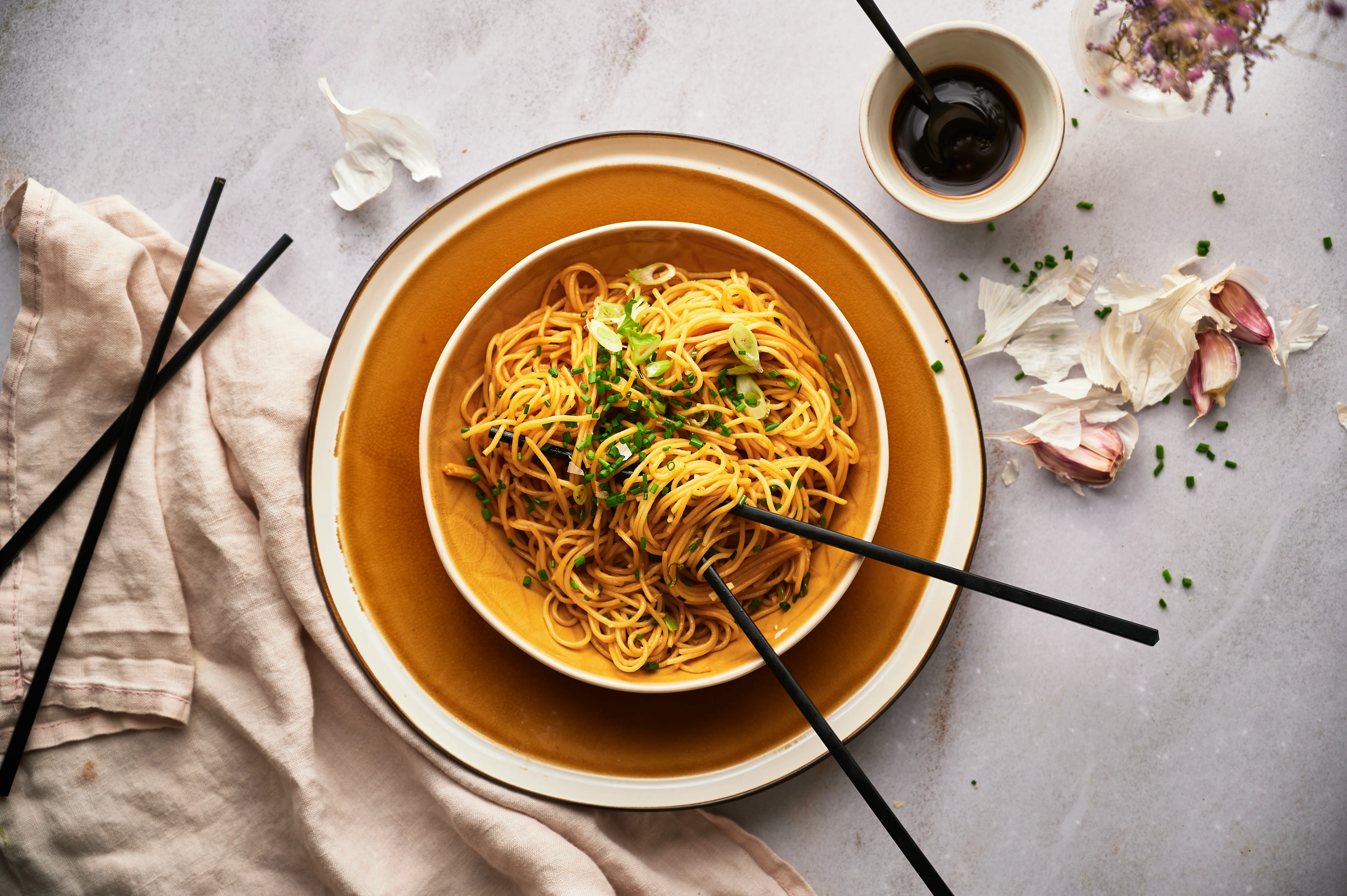 Simple Garlic Noodles | Recipes Direct