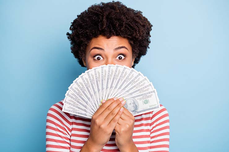  What do you call the sound made by a new lottery winner? image