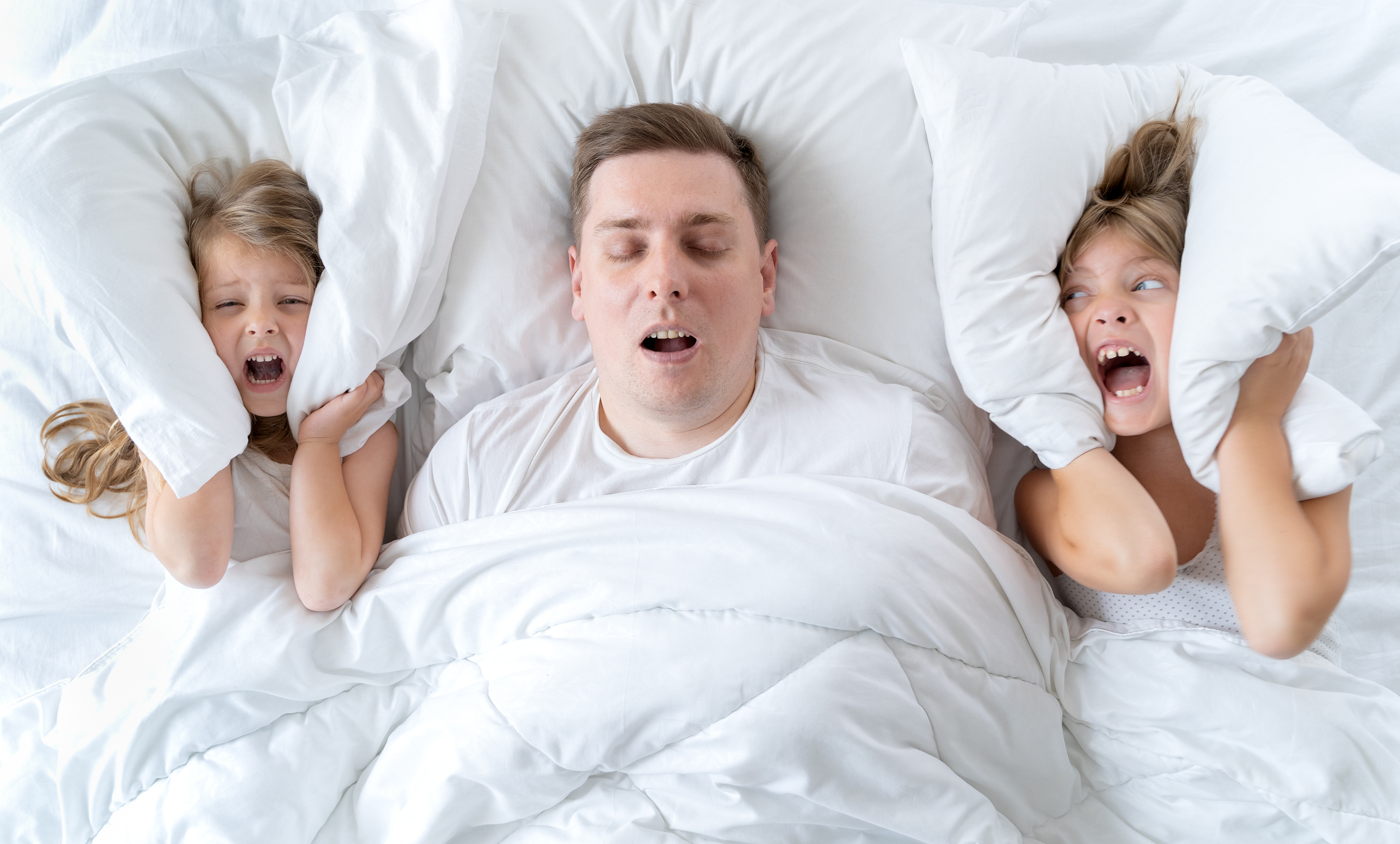 Do dads always snore? image