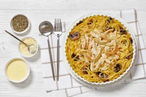 Rotisserie Chicken Spaghetti Bake