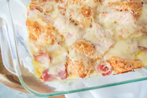 Savory Breakfast Croissant Casserole-3