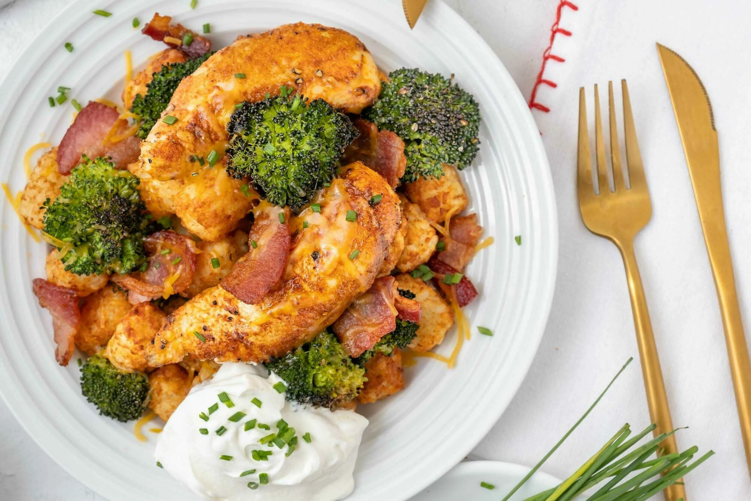 Loaded Chicken & Tots | Fussy Kitchen