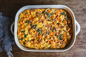 Savory Sweet Potato Bread Pudding (9)