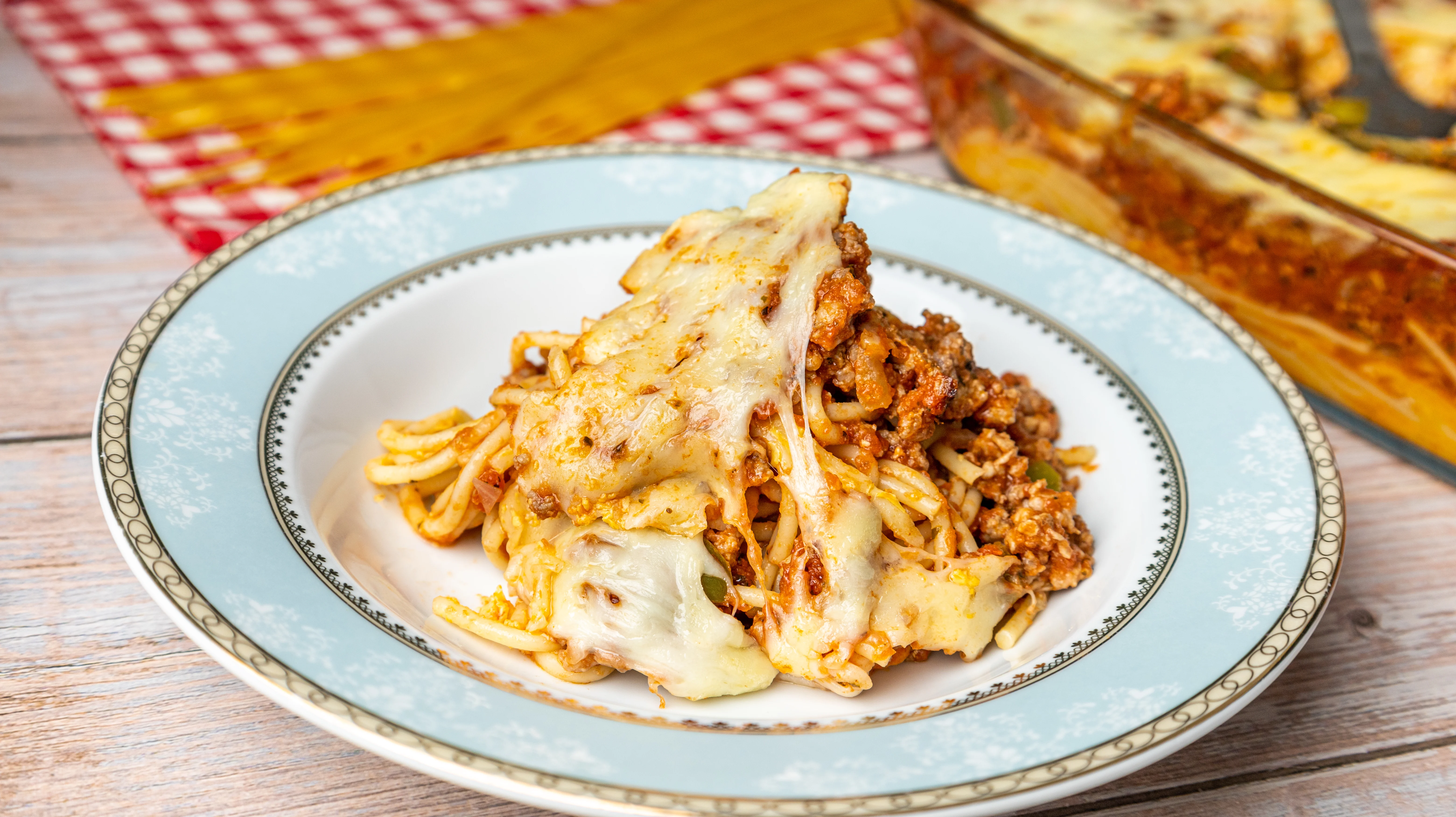 Lotsa Mozzarella Spaghetti Bake | Cooking Professionally