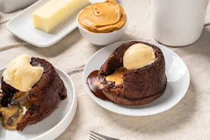 Peanut Butter Lava Cakes