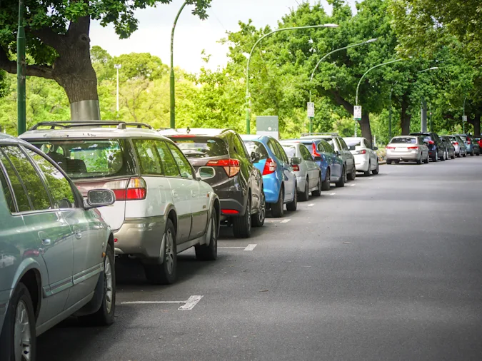 Where do vehicles hang out all summer? image