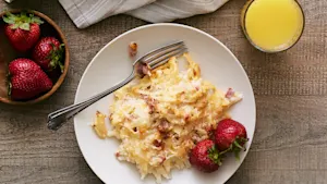 Ham and Cheese Hash Brown Bake
