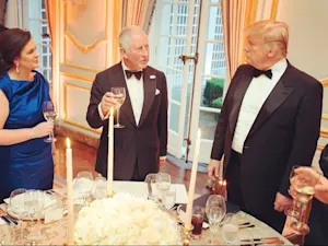 Sanders joins President Trump and Prince Charles at the Winfield House (1)