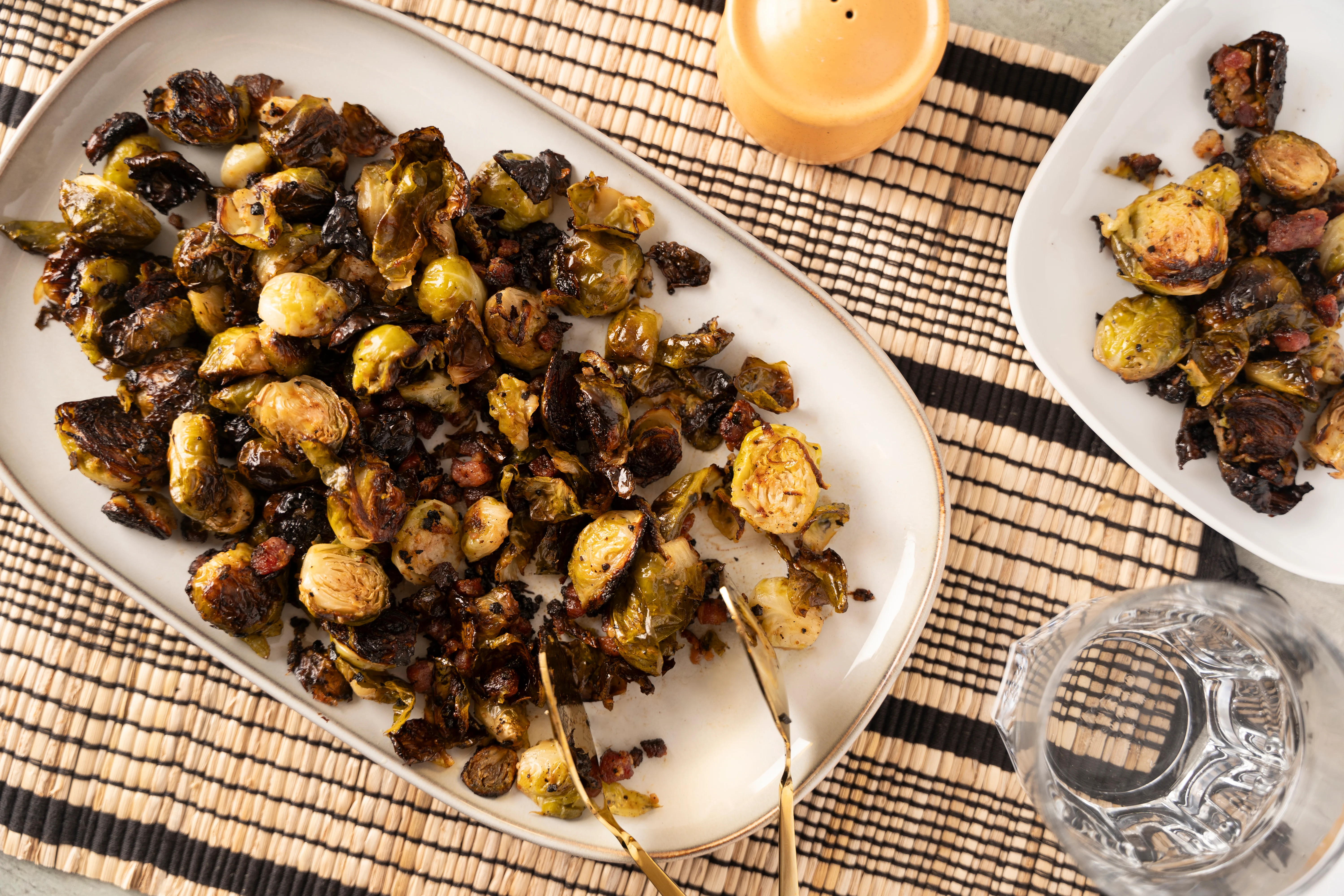 Crunchy Garlic Brussels | Recipes Direct
