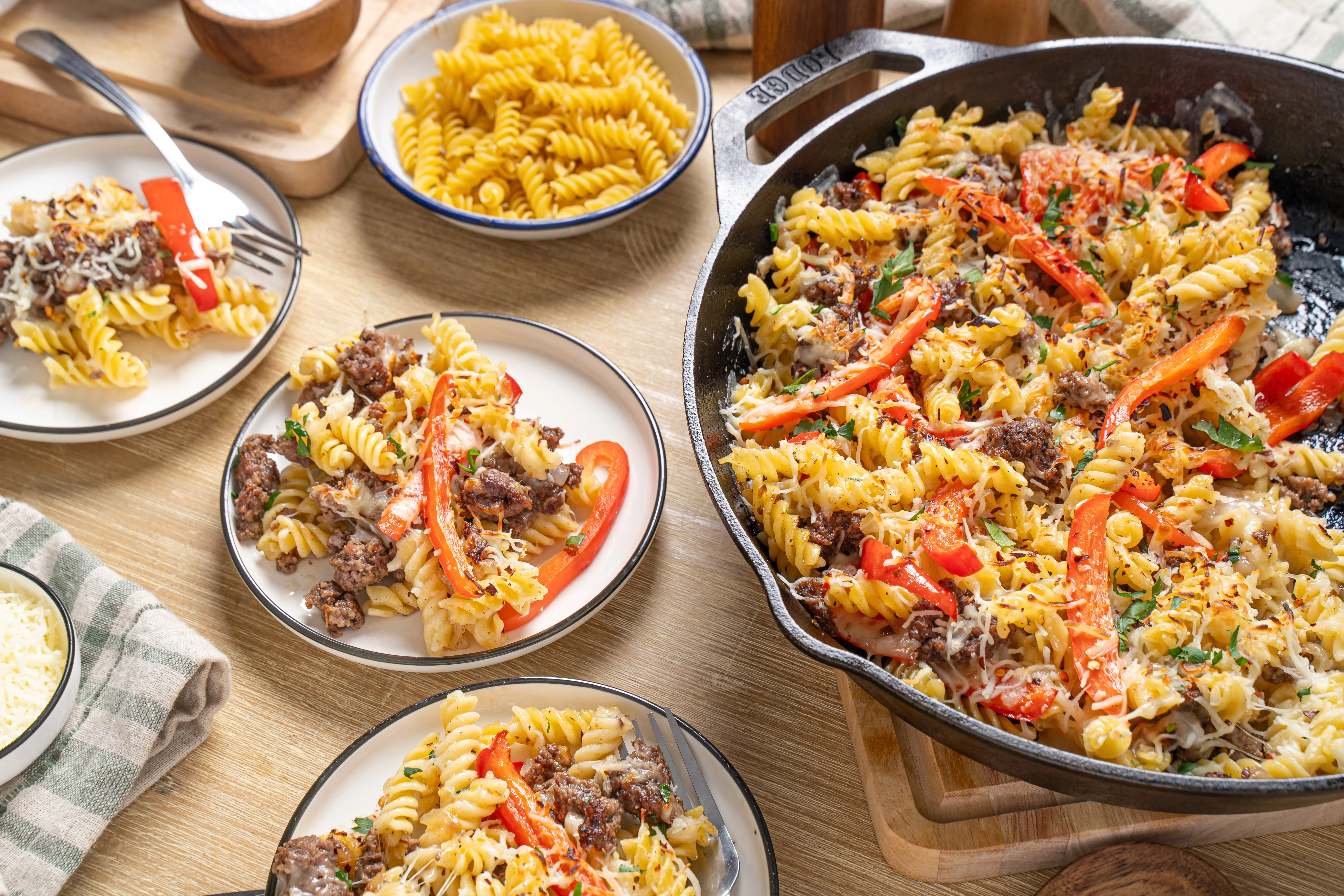 Cheesesteak Pasta Skillet | Recipe Reader