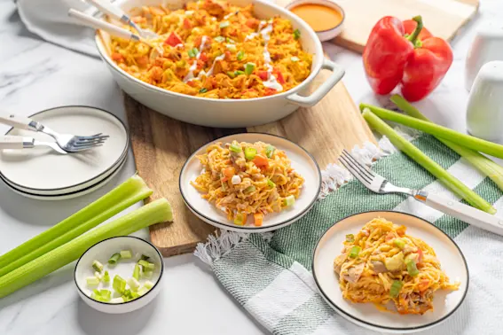 Skinny Buffalo Chicken Casserole-3