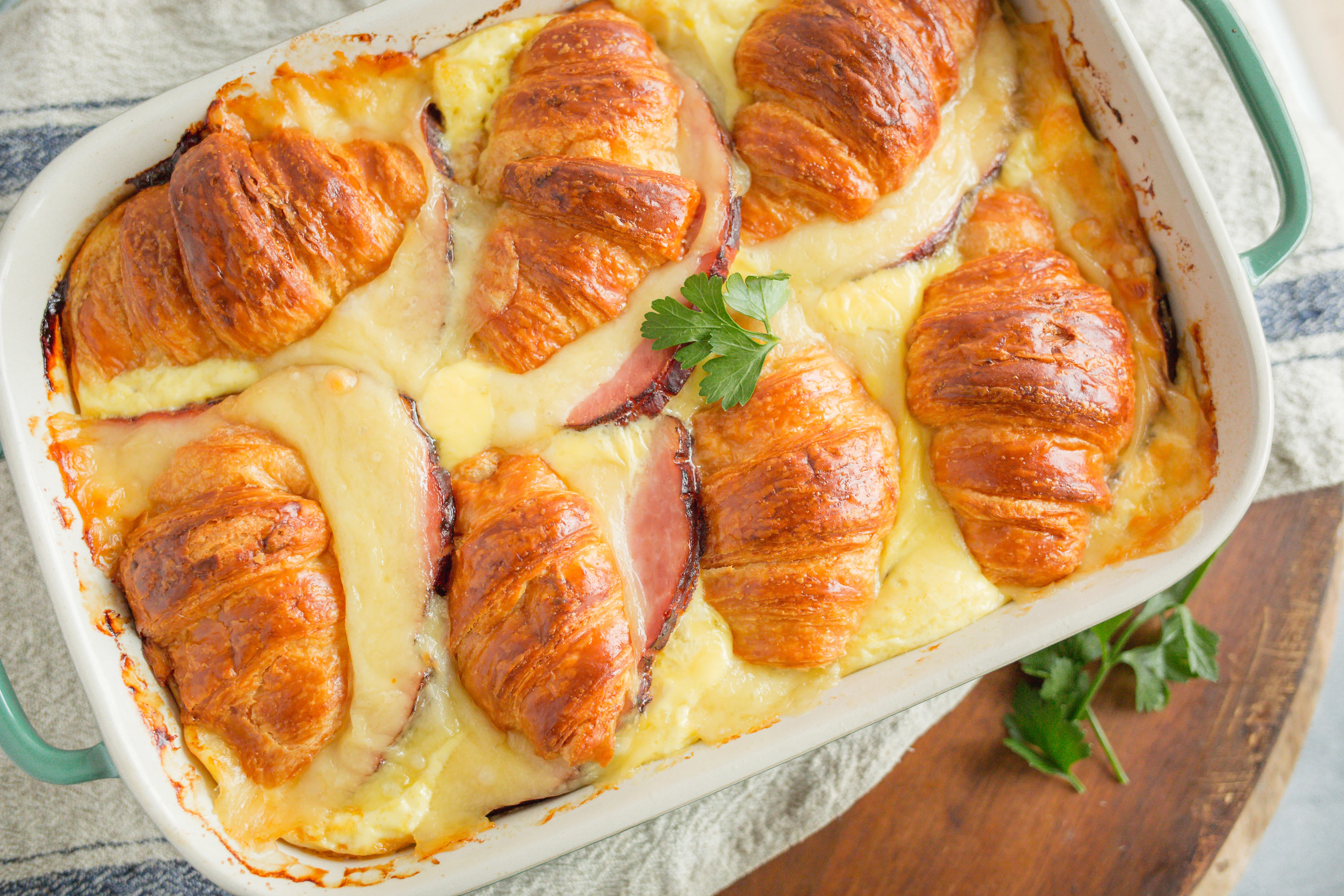 Ham & Cheese Croissant Casserole | Cooking Professionally