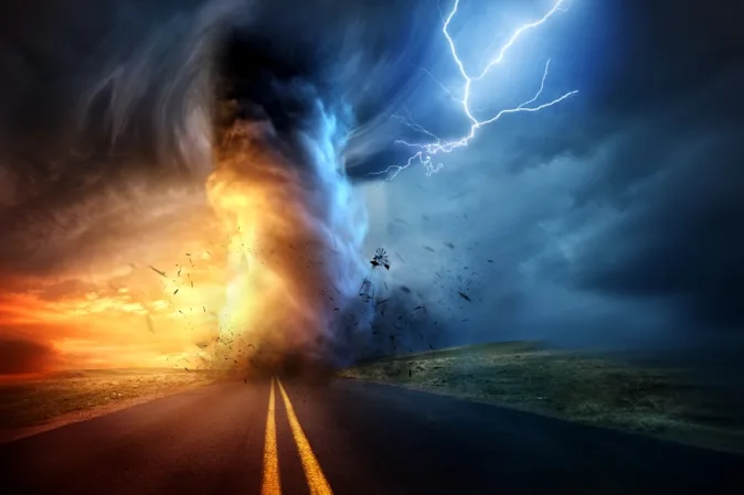 What did the storm say when its plans changed? image
