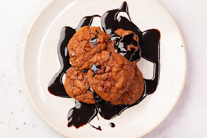 Hot fudge cookies-4