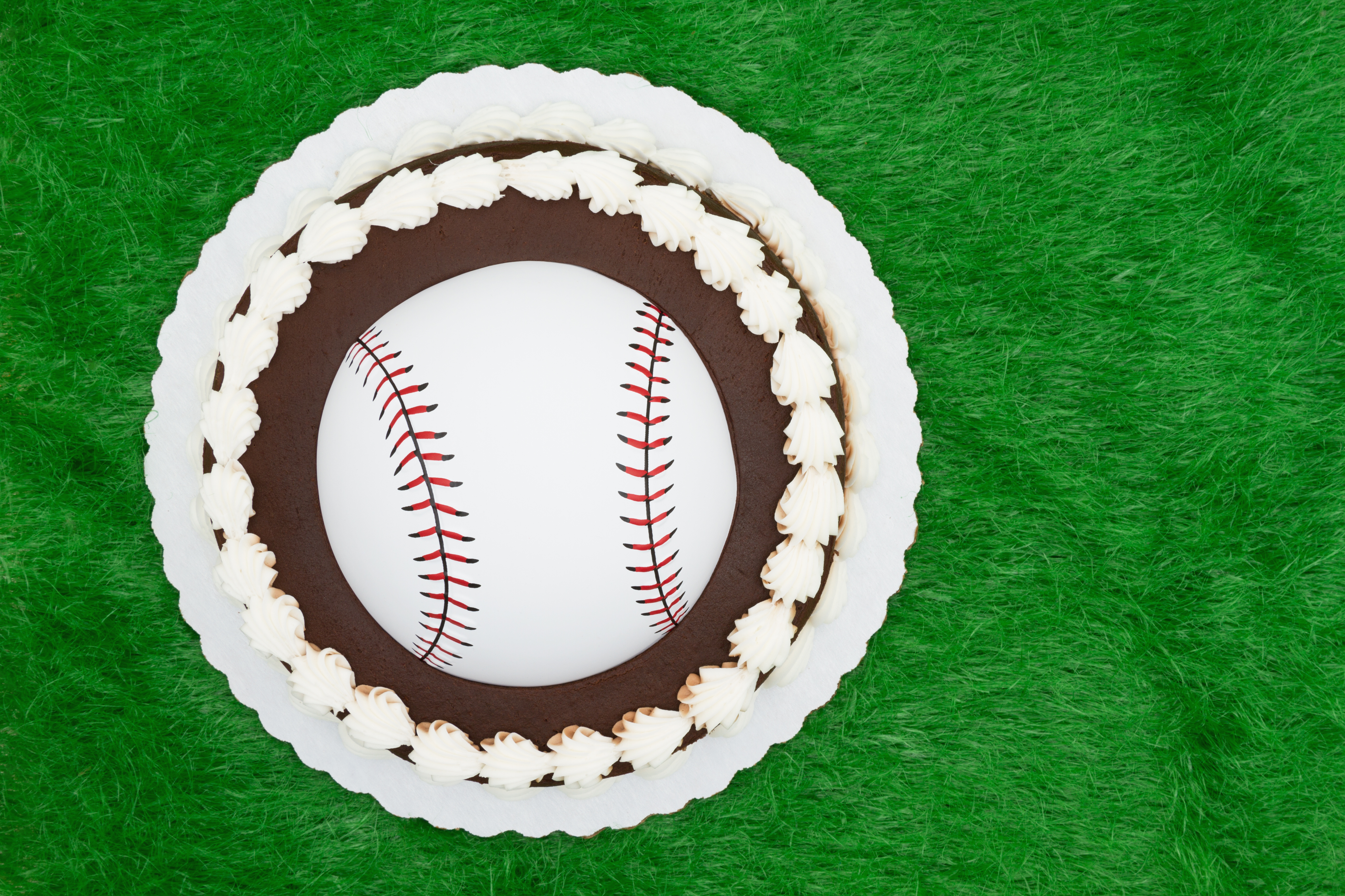 How do baseball players make a birthday cake? image