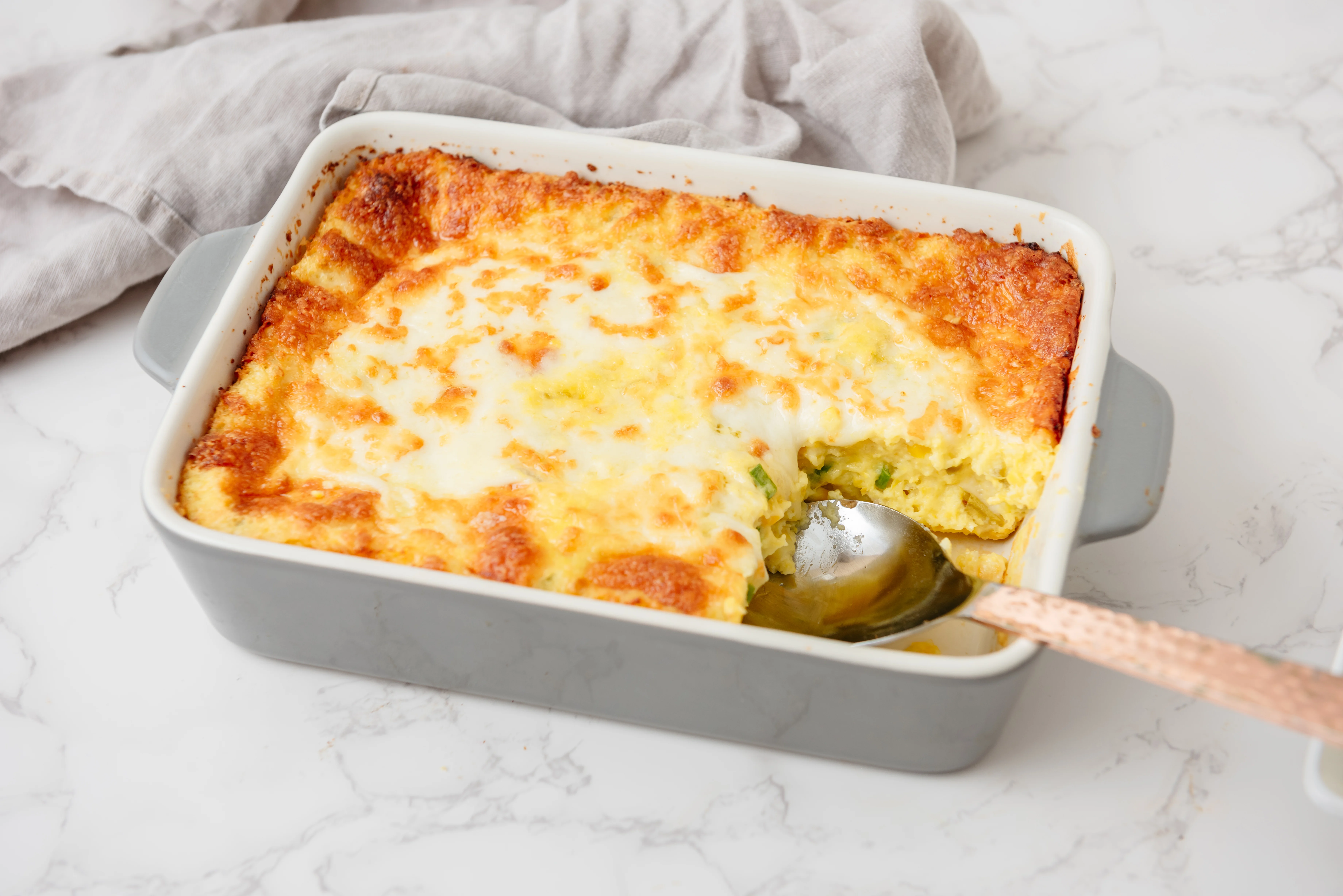 Green Chile Corn Pudding | Lazy Cooking