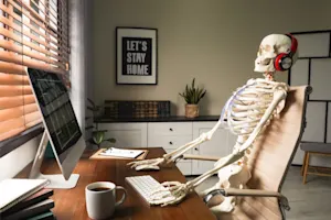 Why are skeletons so calm? image