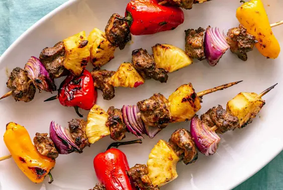 Grilled Jerk Chicken Kebabs image