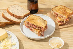 Golden Classic Corned Beef Grilled Cheese