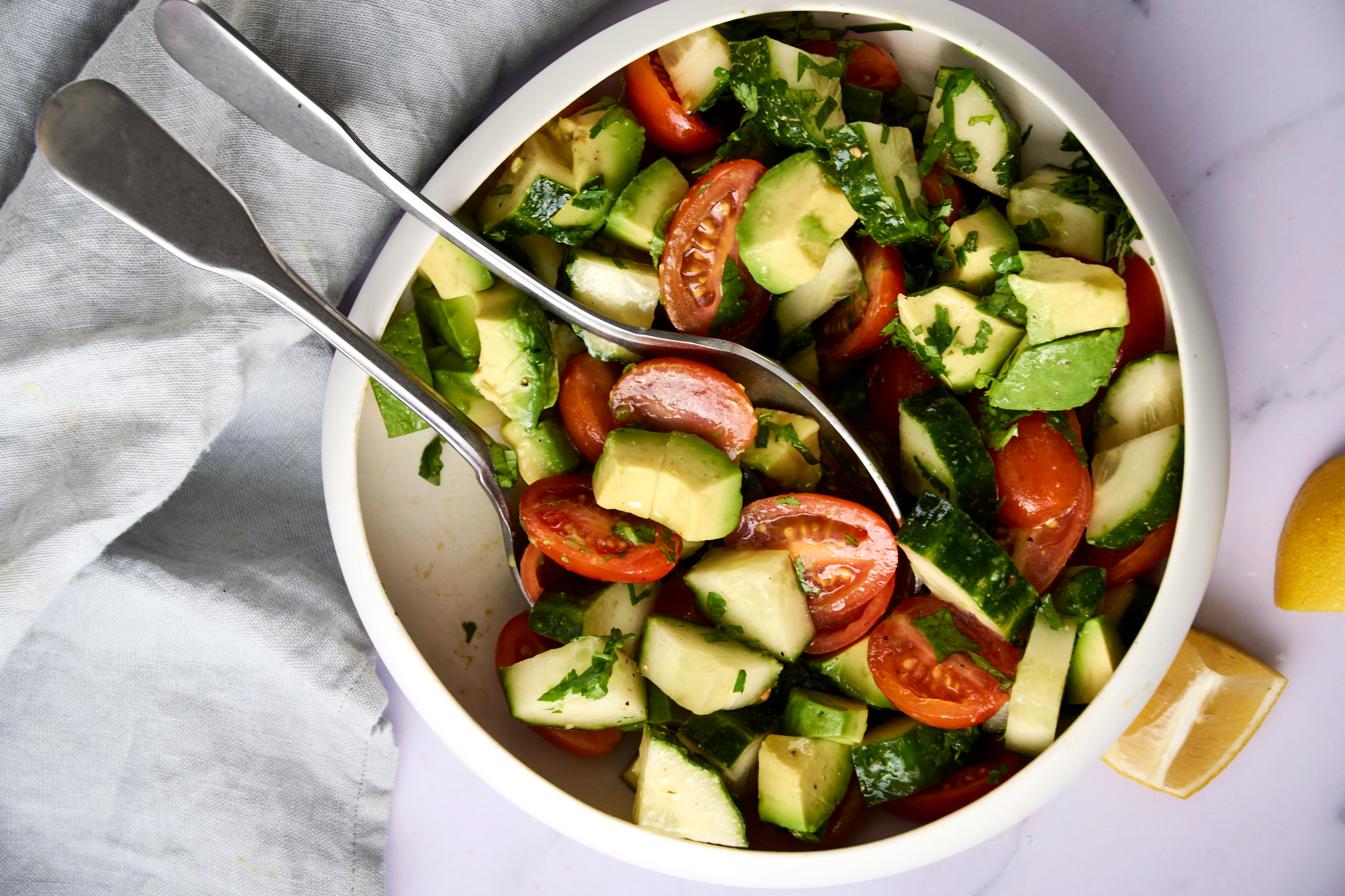 Simple Cucumber & Avocado Salad | Recipe Reader
