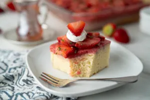 Florida Strawberry Poke Cake