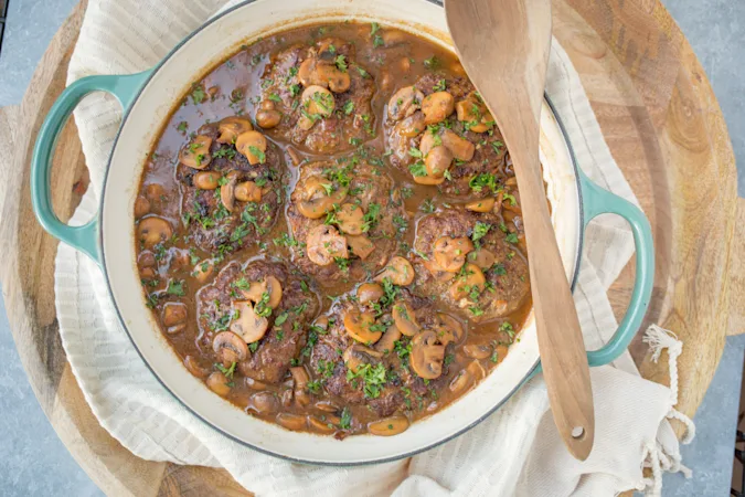 Classic Salisbury Steak with Mushroom Gravy-3