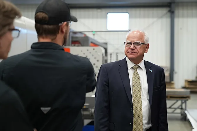 Governor Tim Walz at Bemidji Steel