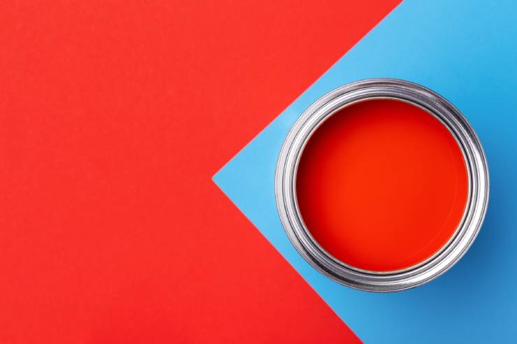  What's red and smells like blue paint? image