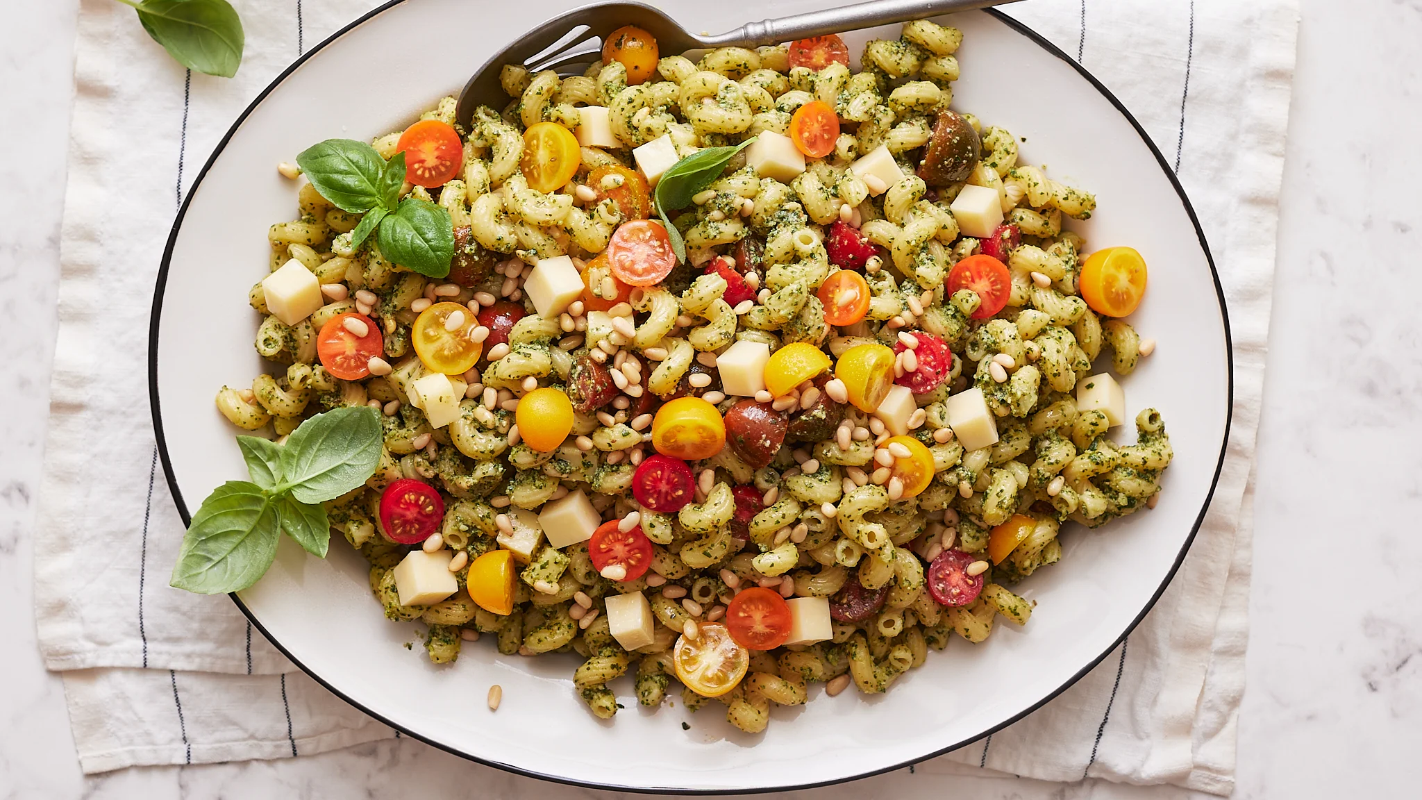 Light-Hearted Pesto Salad | Lazy Cooking