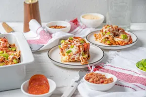 Pizza Bagel Casserole