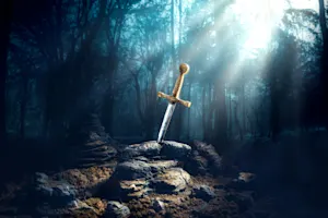 Who invented King Arthur's round table? image
