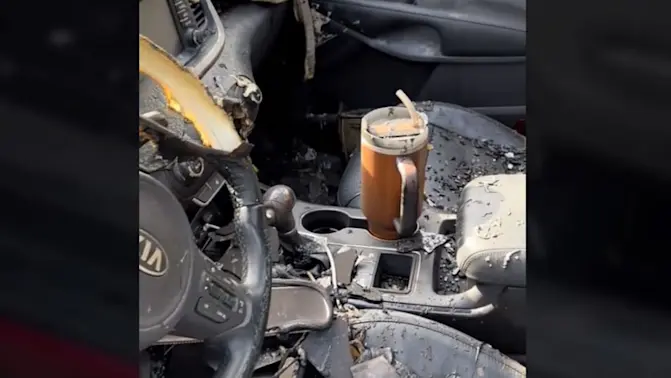 Heat-Proof Hero- Stanley Thermos Endures Fire, Leading to Unexpected Gift