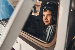 What did the airline worker name her child? image