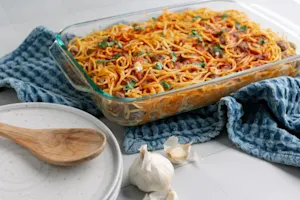 Meatball Spaghetti Bake
