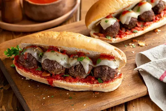 Oven-Baked Meatball Sandwiches image