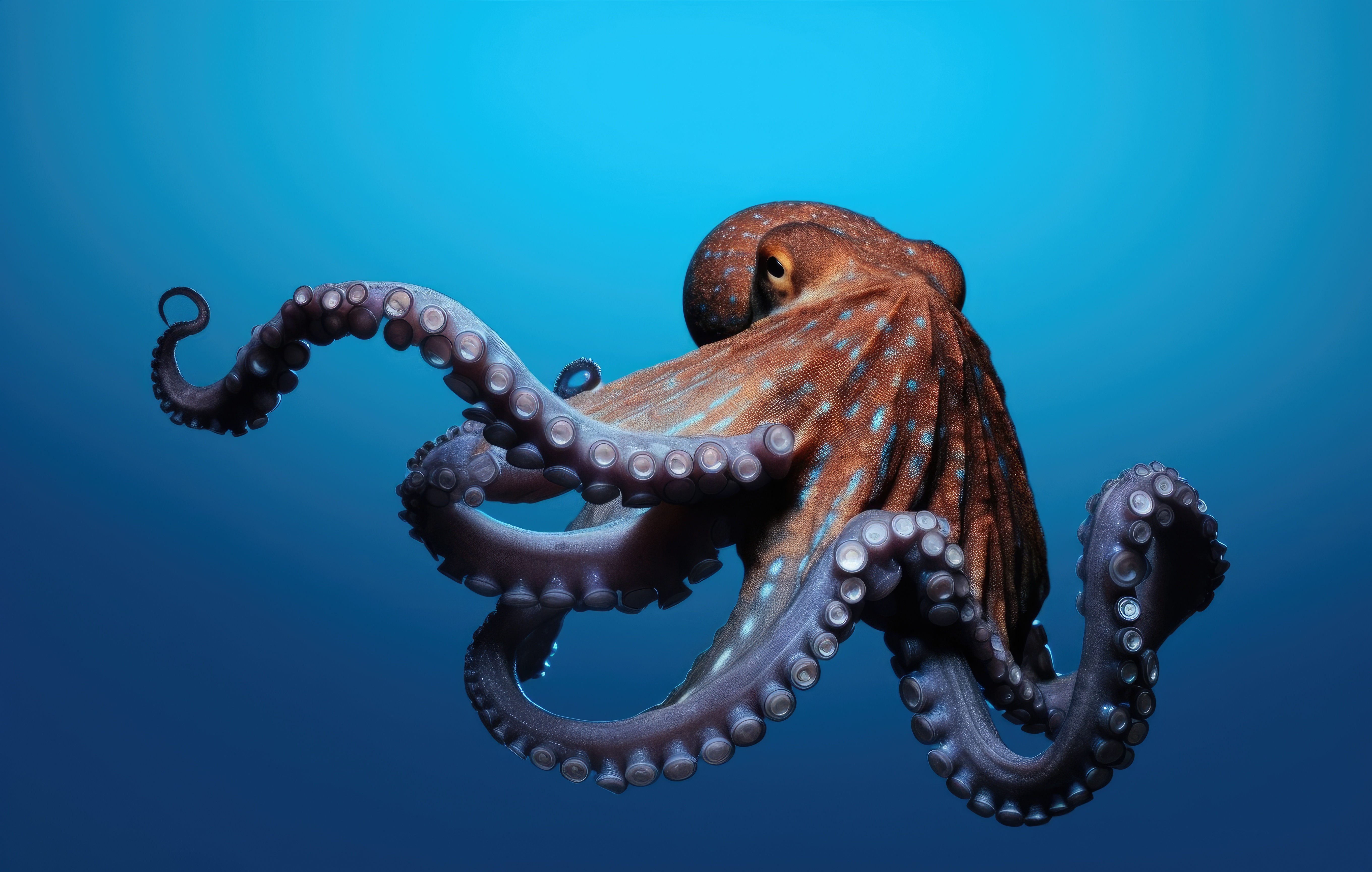 What did the octopus use to write his novel? image