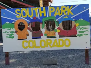 South Park sign in Fairplay, Colorado