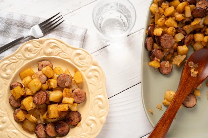 Oven-Baked Sausage And Potatoes-066
